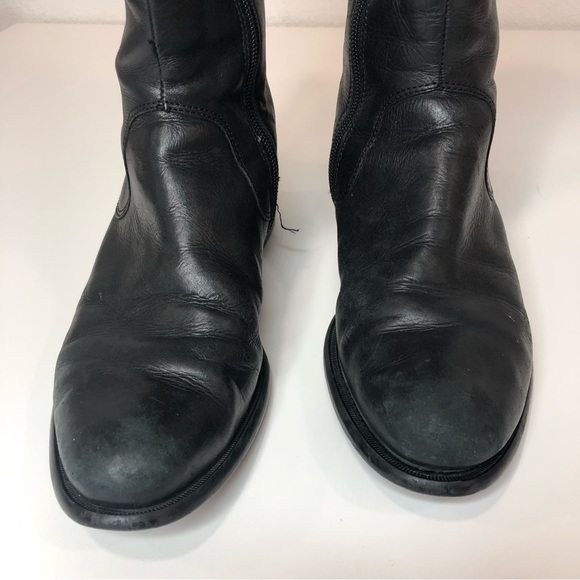 Corso Como Tall Black Leather Boots Size 7 - Picture 5 of 16